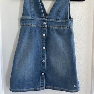 Levi's Kids Girl's Pinafore Jumper Sleeveless Denim Jean Dress 6X NEW